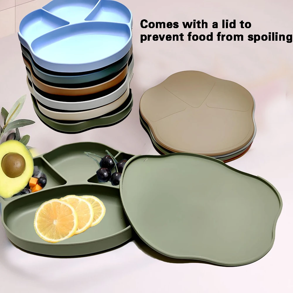 Silicone Suction Bowl - Siliconen Kindermaaltijdplaat Aanvullende Maaltijdplaat Kinder Zuignap