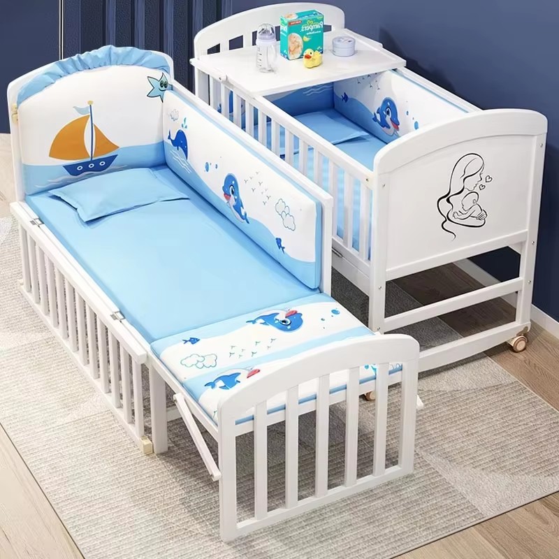 Baby Food Nestum - Massief houten 3-in-1 babybedje - Verplaatsbaar,
