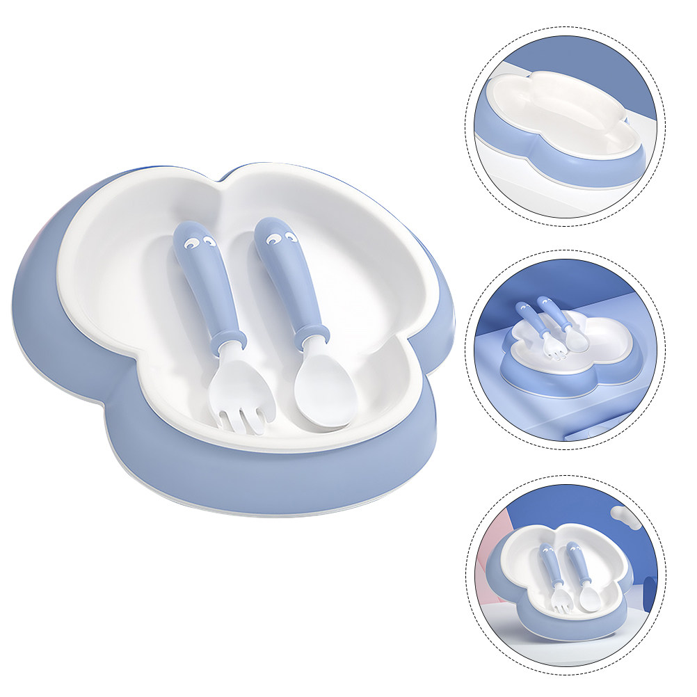 Baby Food Dinner - 1Set Baby Dinerbord Lepel Vork Set