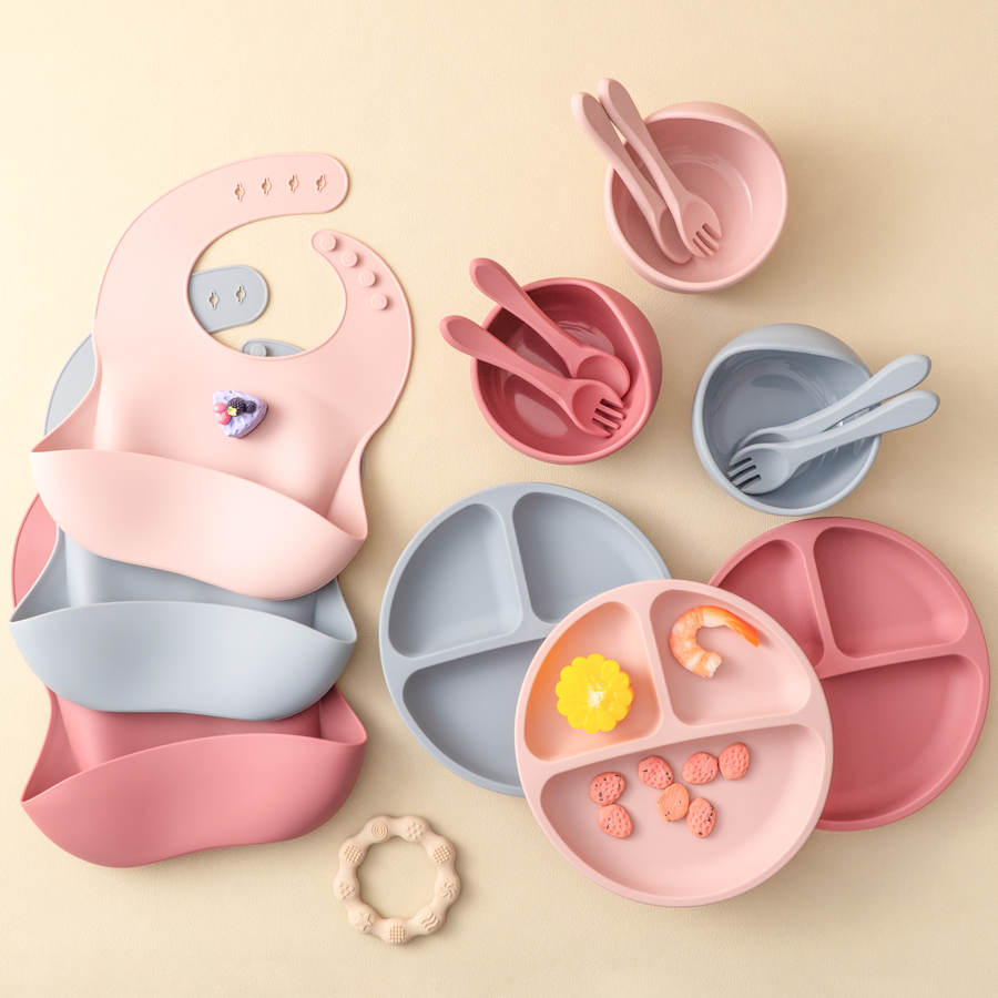 Silicone Suction Bowl - 5 Stuks Baby Siliconen Voeden Set