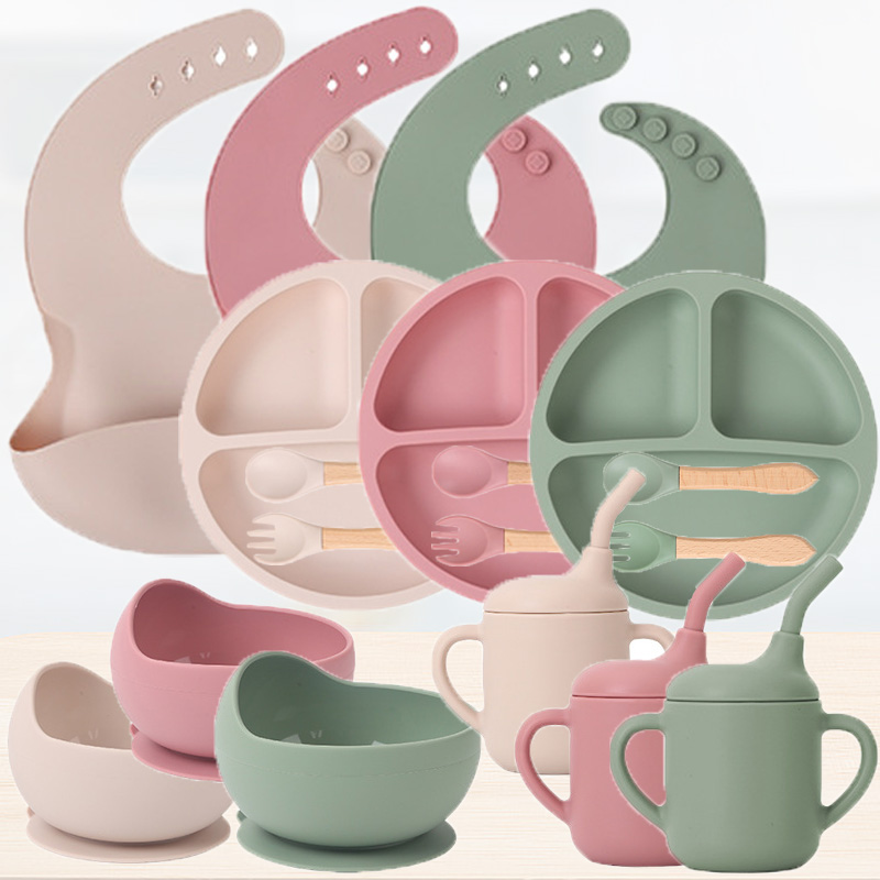 Silicone Suction Bowl - Kinderen Siliconen Servies Set Baby Aanvullende