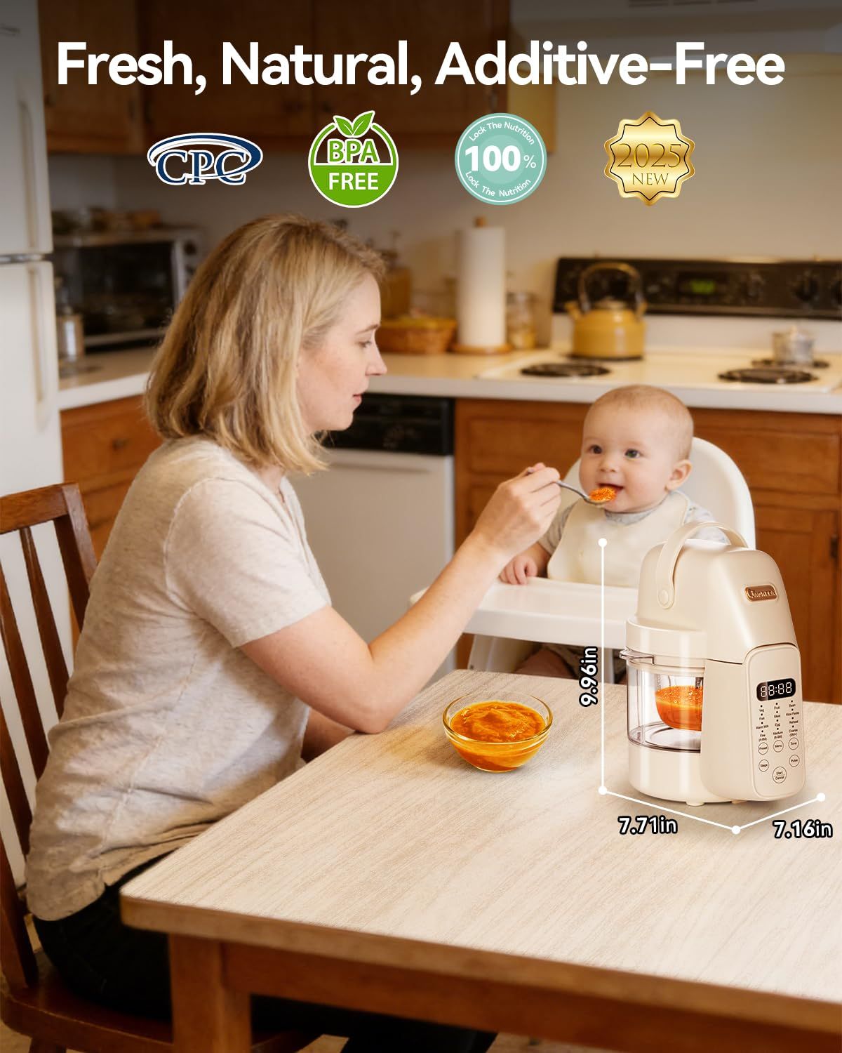 Baby Food Steamer - Heavy-Duty Pro 9-in-1 babyvoedingsmachine, automatische glazen