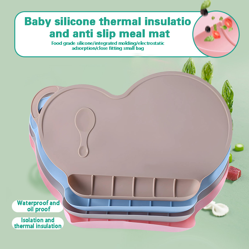 Silicone Suction Bowl - Siliconen Eendelige Placemat Troebele Baby Siliconen