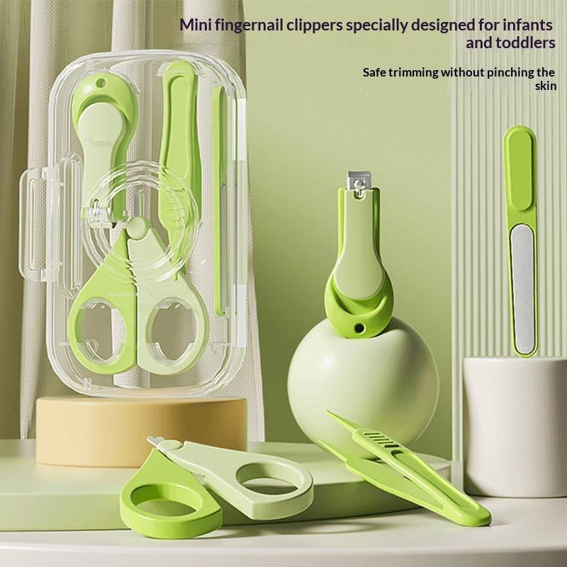 Baby Food Scissors - Voedselveilige materialen 4-delige baby nagelverzorgingsset: nagelknipper,