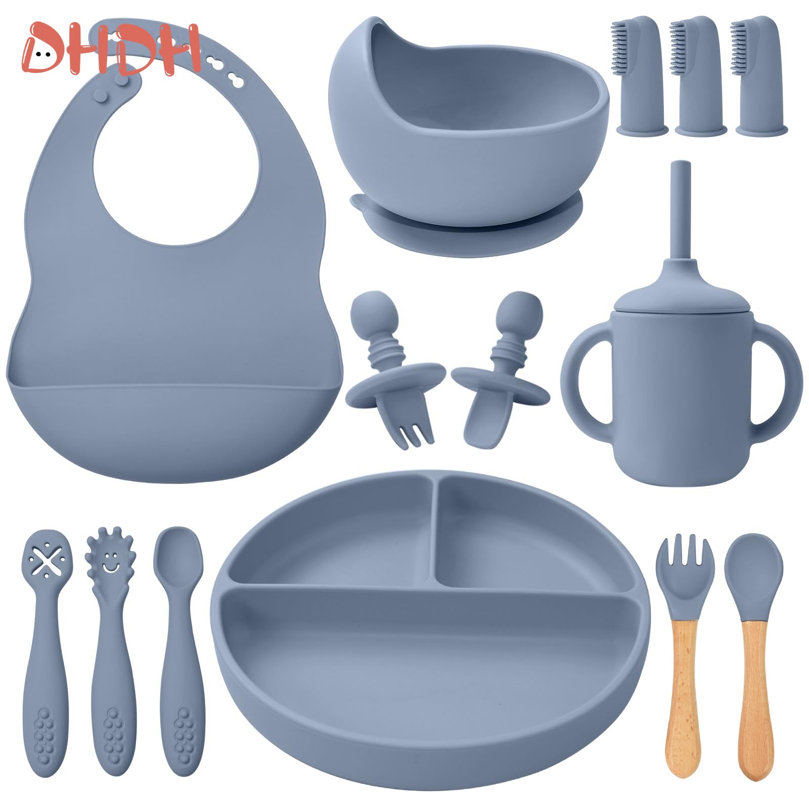 Baby Food Dinner - Siliconen Babyvoeding Set Servies Babyvoeding Schotel