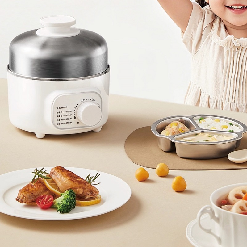 Baby Food Steamer - 400W Multifunctionele Eierkoker Slaapzaal Ontbijtmachine 304