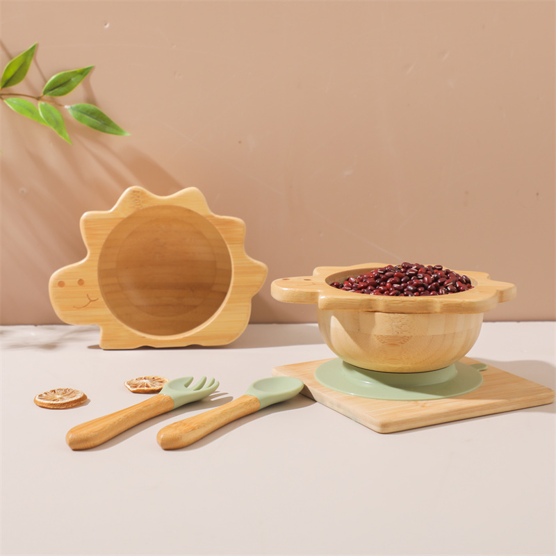 Baby Houten Servies Set Dinosa - Silicone Suction Bowl recensie en prijs