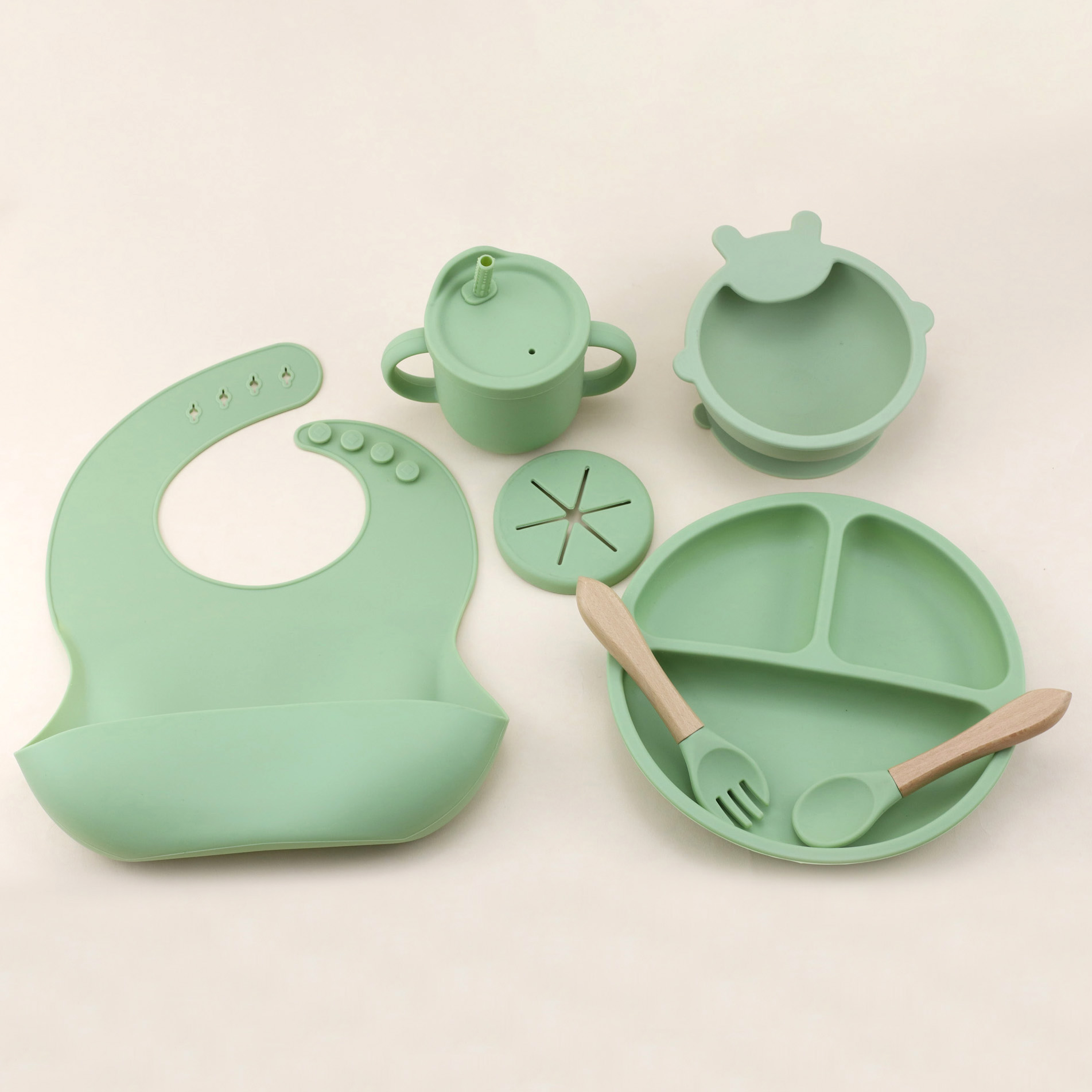7-delige siliconen serviesset, - Silicone Suction Bowl recensie en prijs