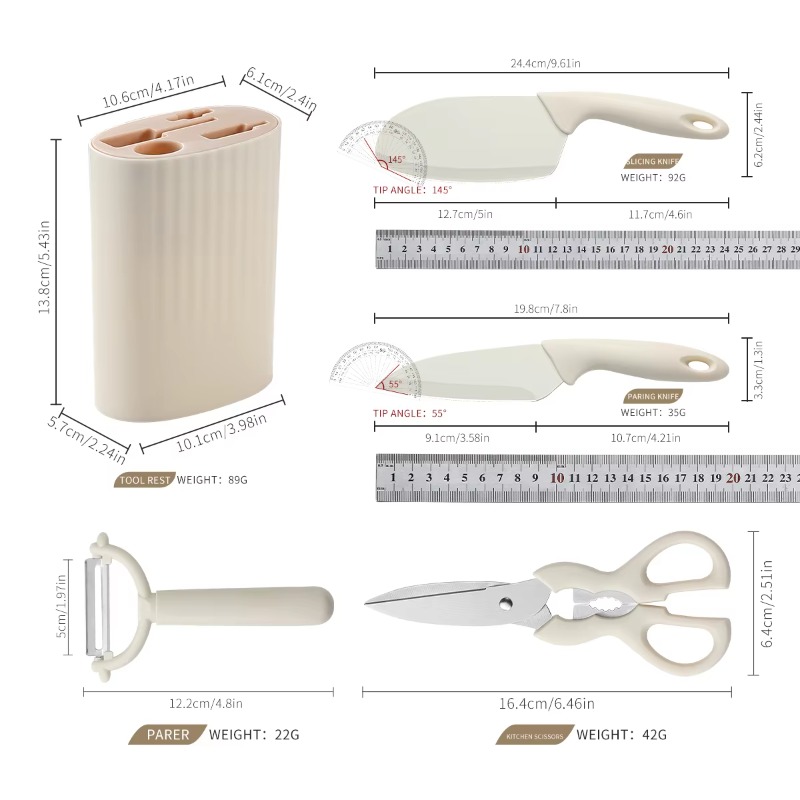 5-delige keukengereedschapset, - Baby Food Scissors recensie en prijs