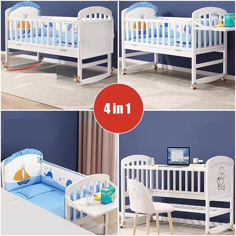Massief houten 3-in-1 babybedj - Baby Food Nestum recensie en prijs