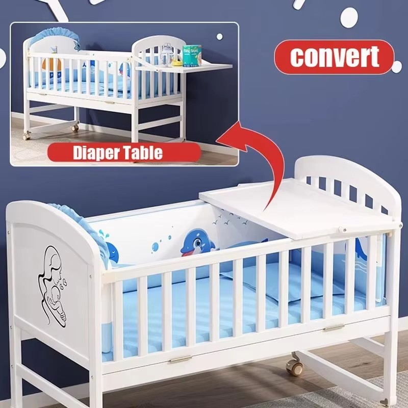 Massief houten 3-in-1 babybedj - Baby Food Nestum recensie en prijs