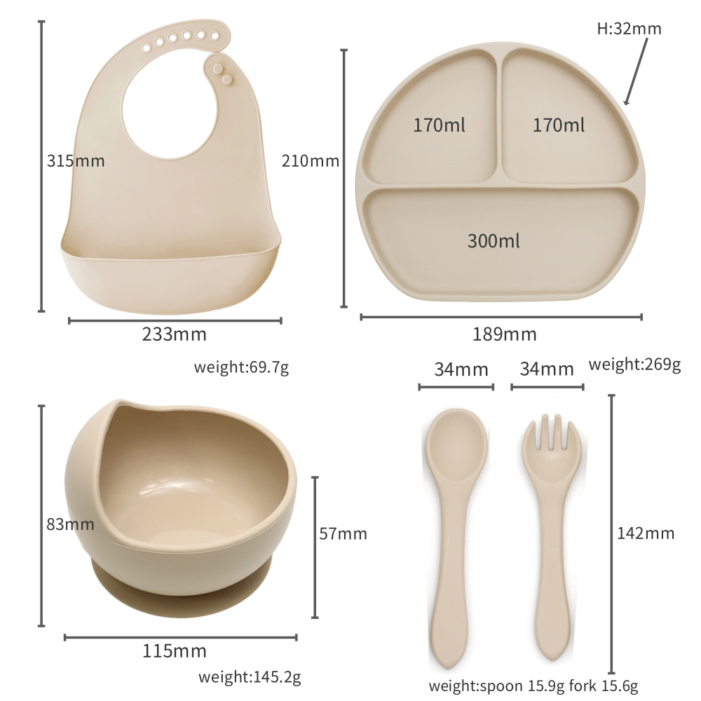 5-delige set babybestek met ko - Silicone Suction Bowl recensie en prijs