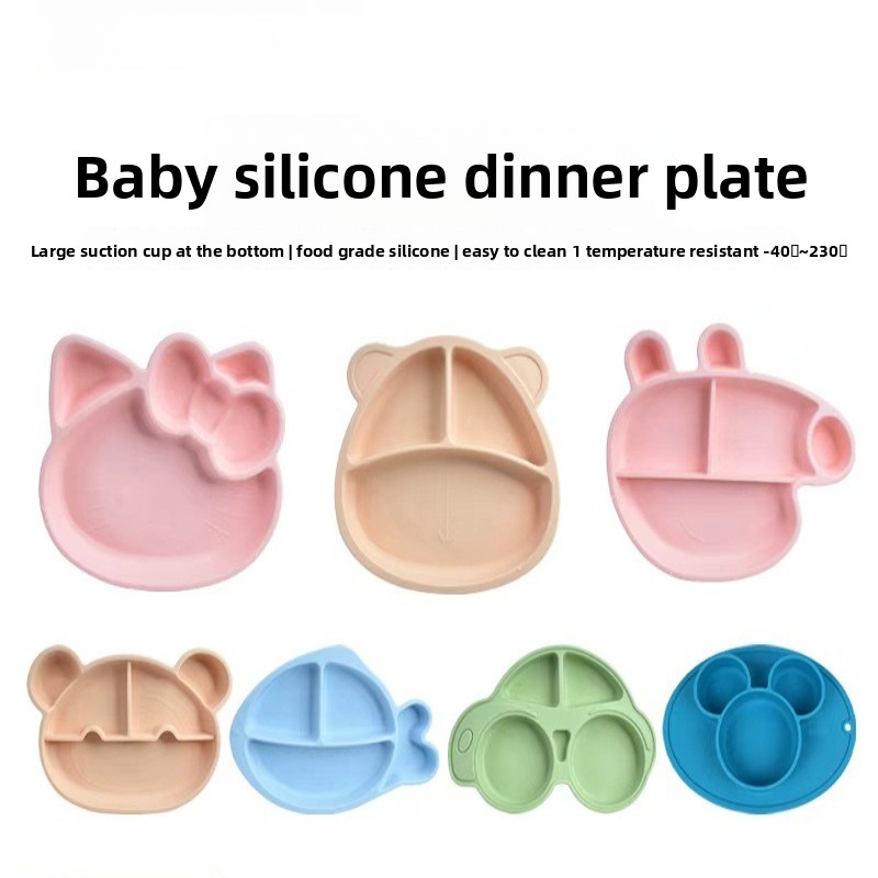 BPA-vrije cartoon siliconen bo - Plate Suction Toddler recensie en prijs