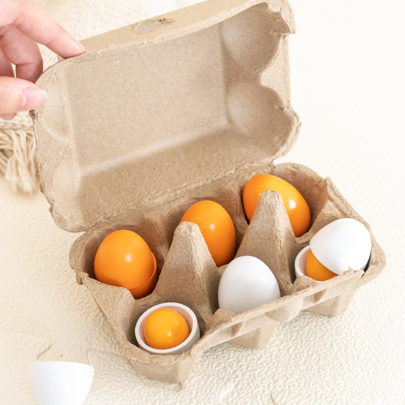 6 stuks houten eieren speelgoe - Baby Food Under 1 Year recensie en prijs