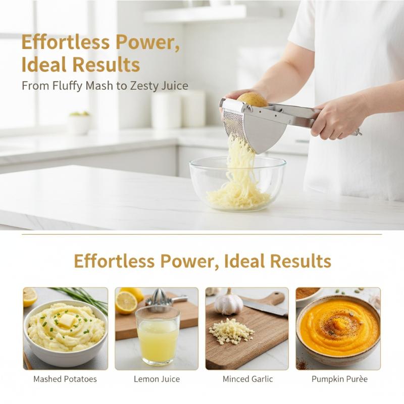 Aardappelstamper van roestvrij - Baby Food With Iron recensie en prijs